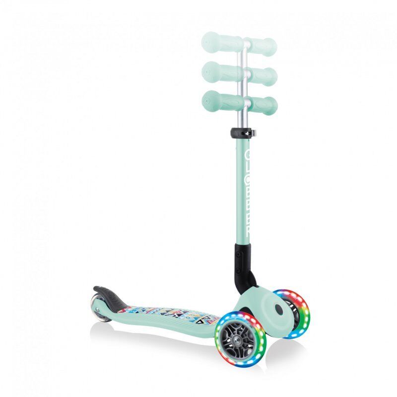 Globber JUNIOR FOLDABLE FANTASY LIGHTS Enfants Trottinette à trois roues Bleu