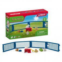 schleich Farm World Maison pour lapins et cochons d'Inde