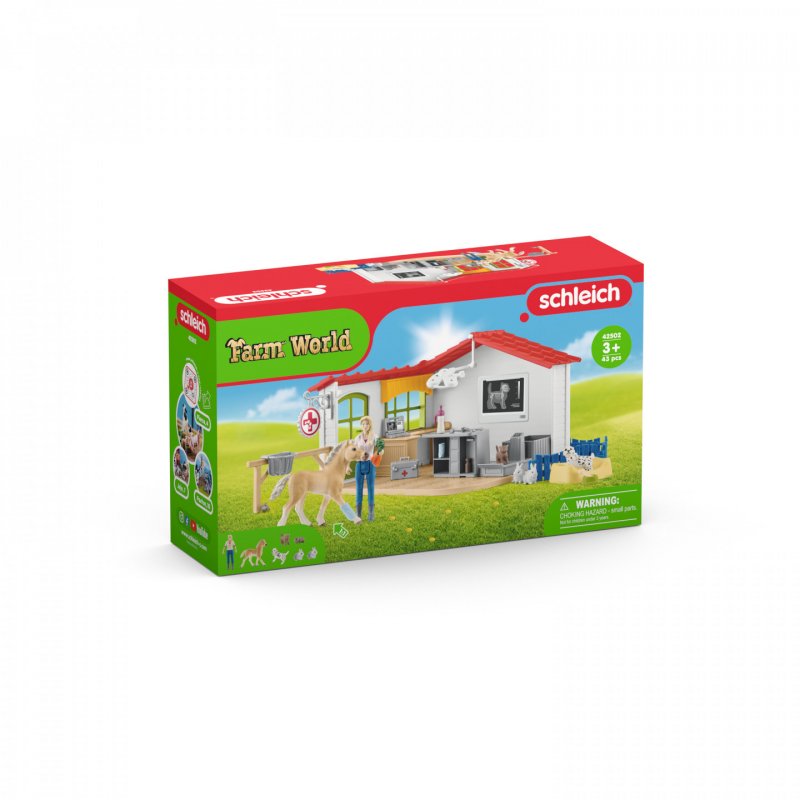 Schleich FW Tierarzt-Praxis m Haustieren | 42502