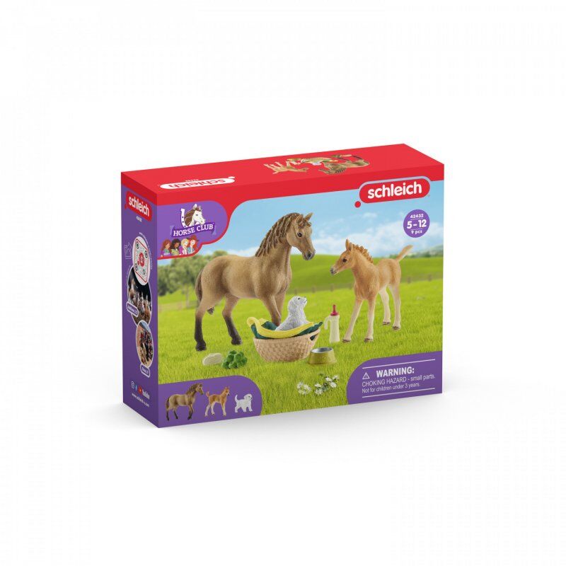 schleich HORSE CLUB Sarah’s baby animal car