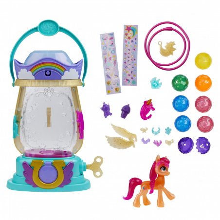 My Little Pony : A New Generation Movie Sparkle Reveal Lantern Sunny Starscout - Light Up Toy with 25 Pieces, Surprises