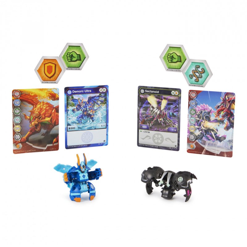 Bakugan Baku-Tin, Sectanoid, Boîte de rangement de collection avec mystère, cartes à collectionner, jouets pour garç