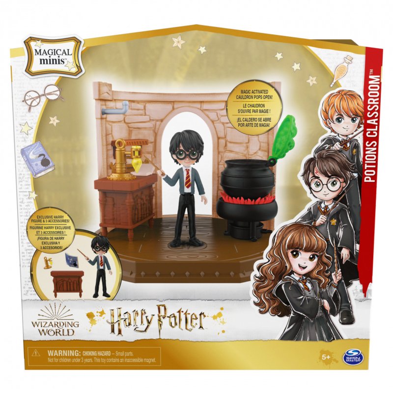 Wizarding World Harry Potter, Magical Minis Potions Classroom with Exclusive Harry Potter Figure and Accessories, Kids T
