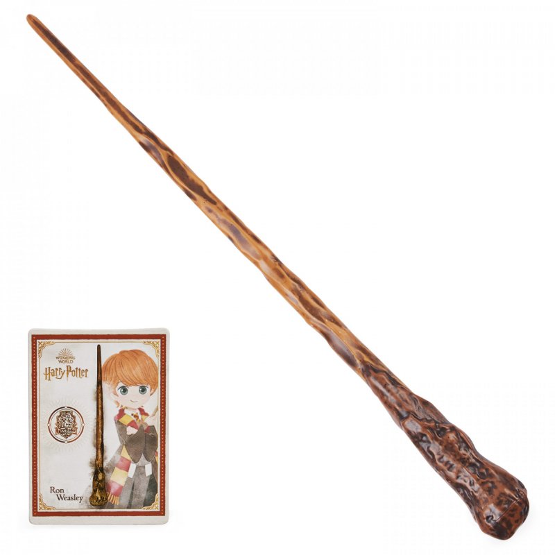 Wizarding World Harry Potter, 12-inch Spellbinding Ron Weasley Magic Wand with Collectible Spell Card, Kids Toys for Age