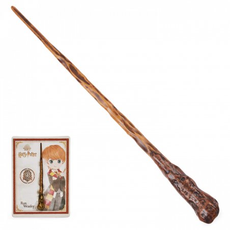 Wizarding World HARRY POTTER - BAGUETTE MAGIQUE DELUXE RON WEASLEY - Baguette Magique Authentique Ron Weasley 30 cm Avec