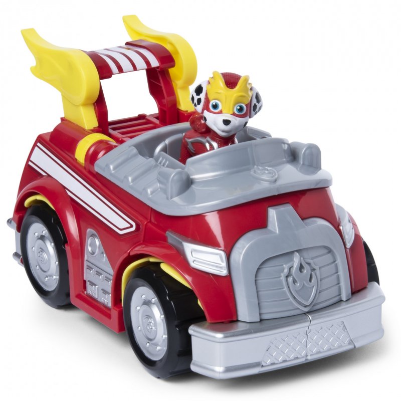 PAW Patrol , Mighty Pups Super PAWs, Camion de pompier Powered Up transformable de Marcus