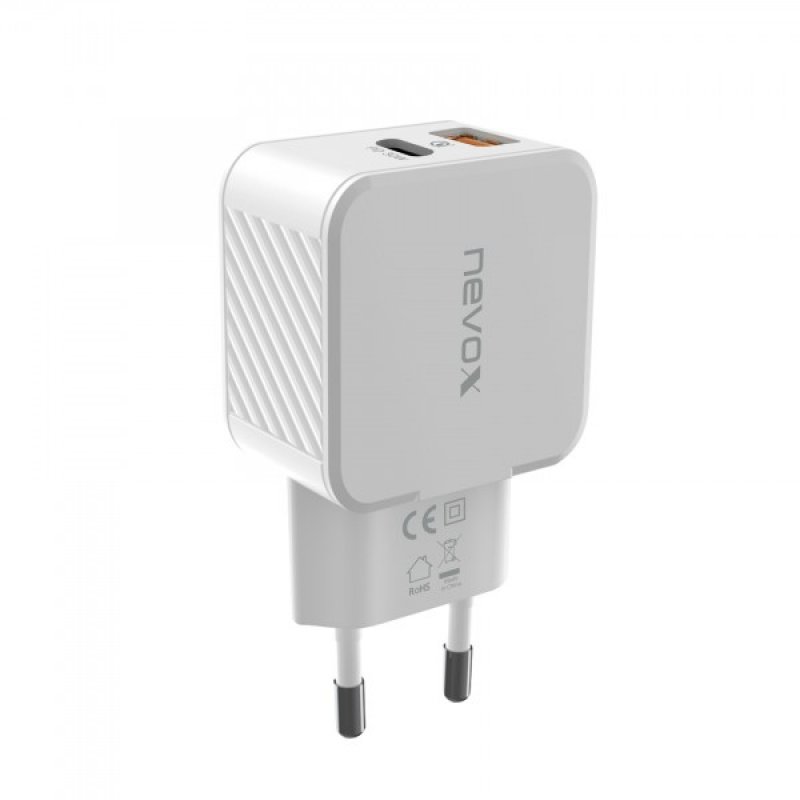 Nevox USB PD Type C + QC3.0 Ladegerät | 30 Watt Weiß