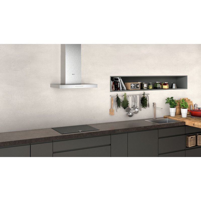 Neff D64BBE1N0 cooker hood Wall-mounted Stainless steel 580 m³/h A
