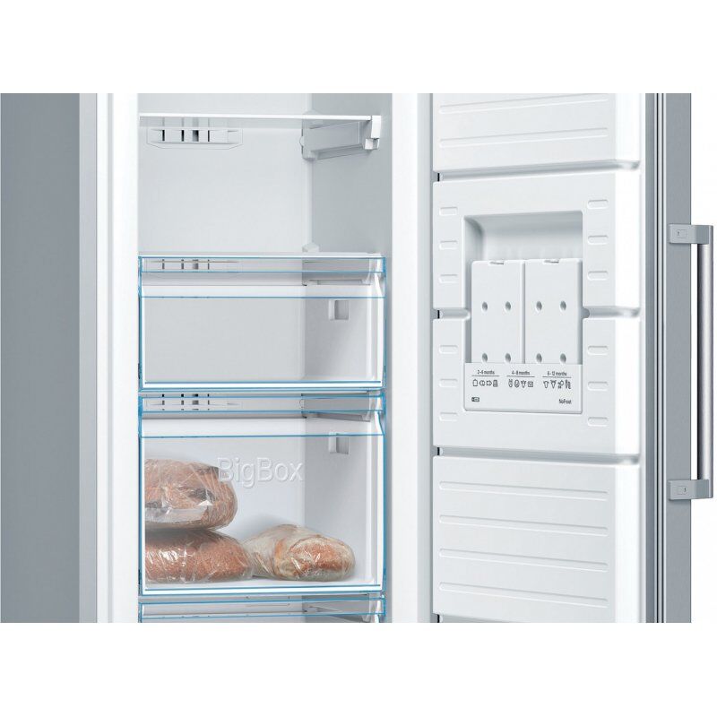 Bosch Serie 4 GSN36VLEP congélateur Congélateur vertical Pose libre 242 L E Acier inoxydable