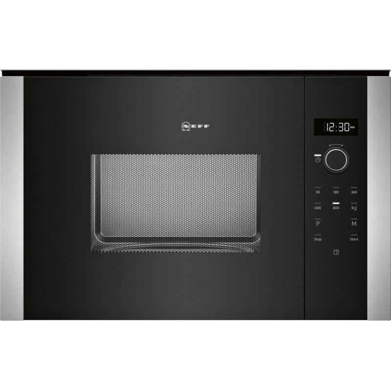 Neff HLAWD23N0 microwave Built-in Solo microwave 20 L 800 W Black, Stainless steel