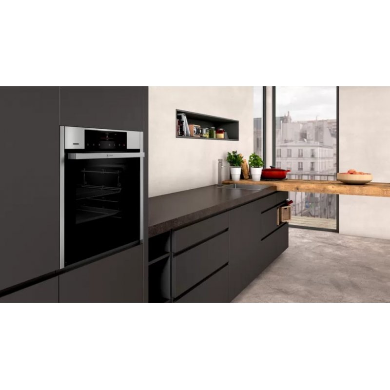 Neff N90 71 L A+ Black, Stainless steel