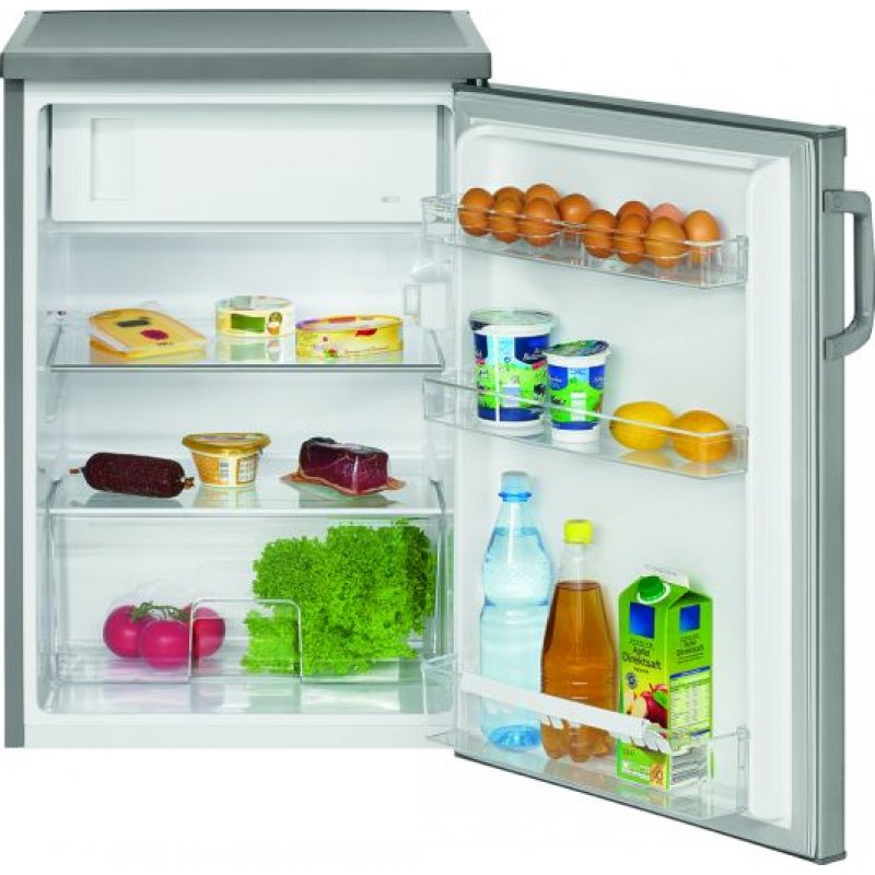 Bomann KS 2194 frigo combine Pose libre 119 L Acier inoxydable