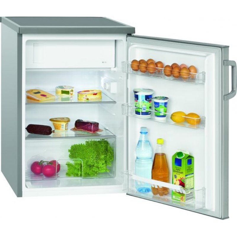 Bomann KS 2194 combi-fridge Freestanding 119 L Stainless steel