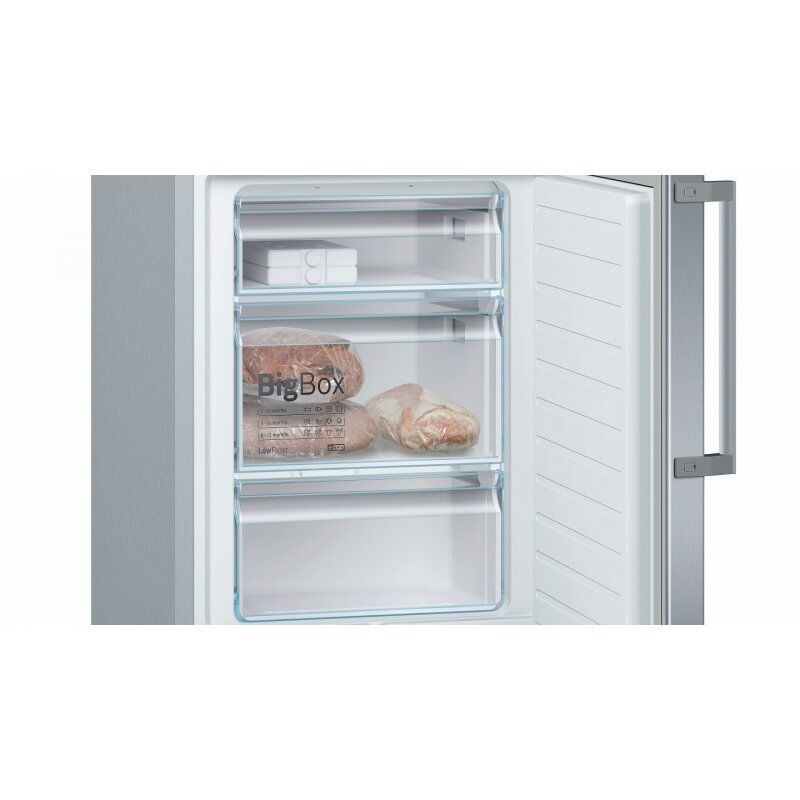 Bosch Serie 6 KGE398IBP fridge-freezer Freestanding 343 L B Stainless steel