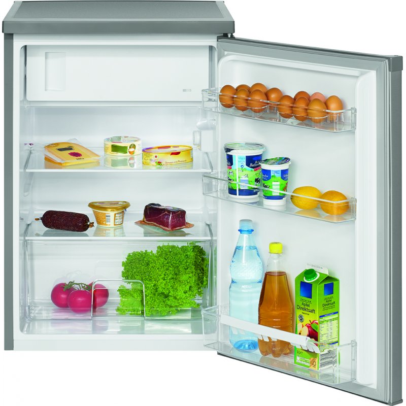 Bomann KS 2184 frigo combine Pose libre 120 L E Acier inoxydable