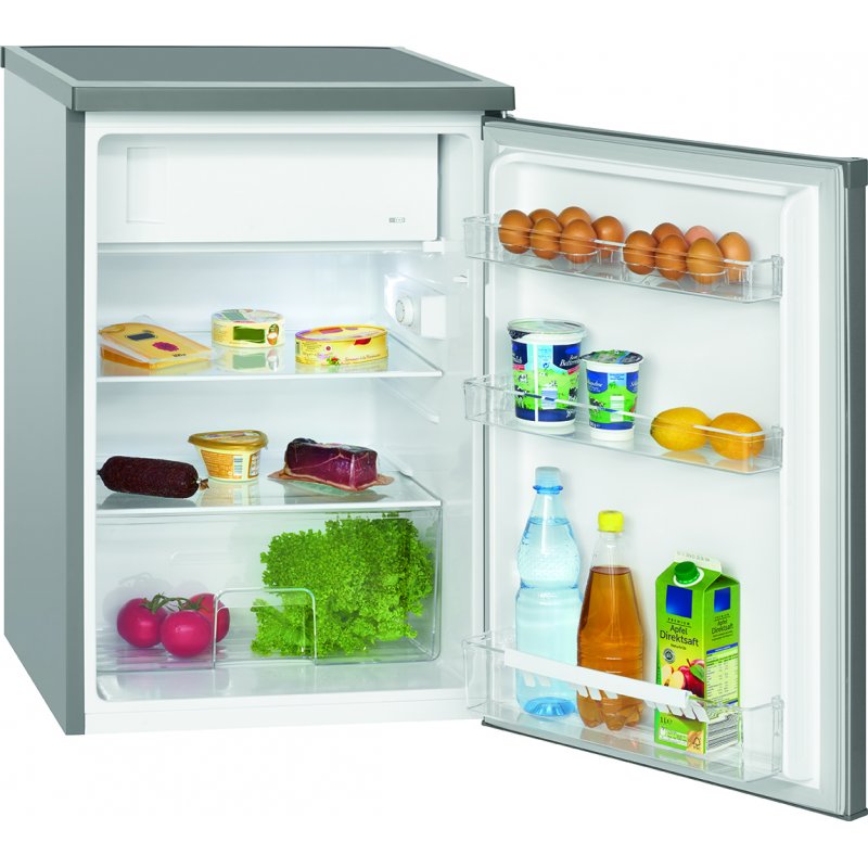 Bomann KS 2184 frigo combine Pose libre 120 L E Acier inoxydable