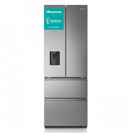 Hisense RF632N4WIE frigo américain Pose libre 485 L E Gris, Acier inoxydable