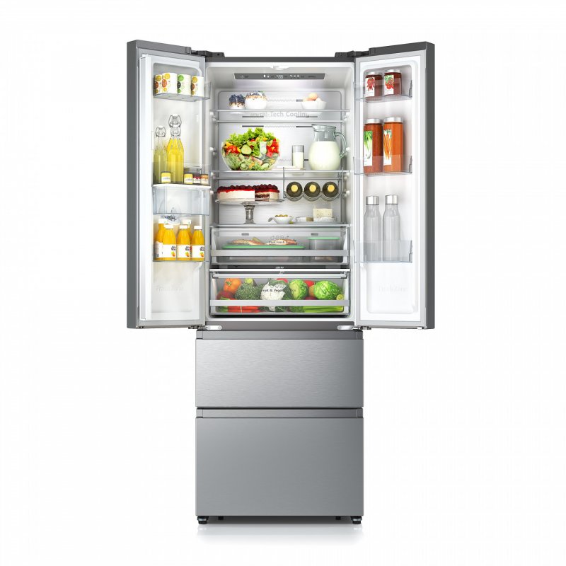 Hisense RF632N4WIE side-by-side refrigerator Freestanding 485 L E Grey, Stainless steel