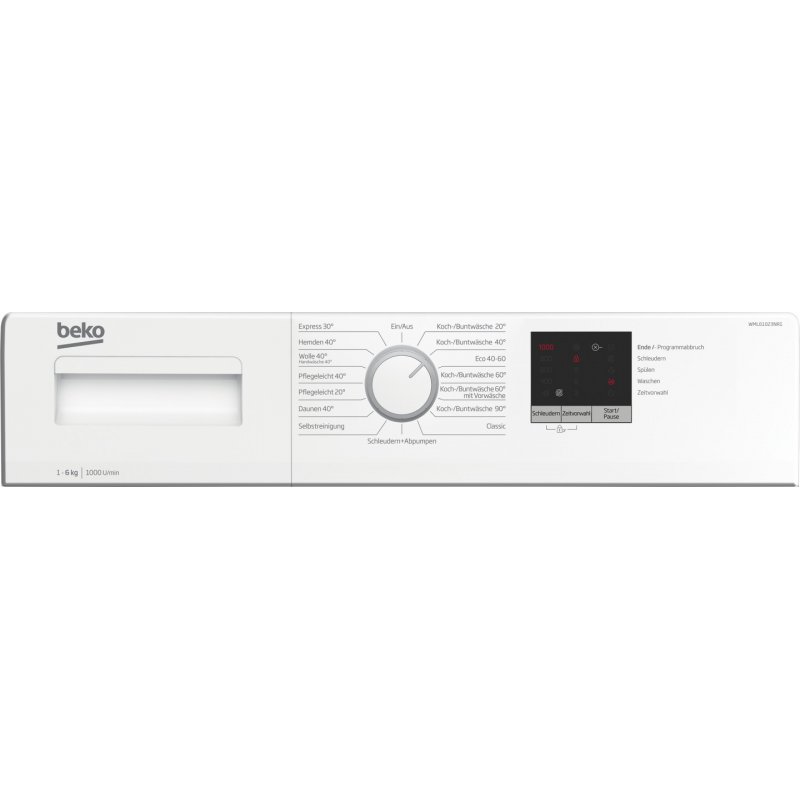 Beko WML61023NR1 machine à laver Charge avant 6 kg 1000 tr/min E Blanc