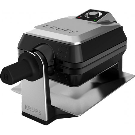 Krups FDD95D moule à gauffres 2 gauffre(s) 1200 W Noir, Acier inoxydable