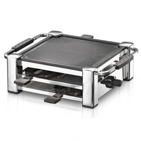 Rommelsbacher RCC 1000 raclette 4 personne(s) 1000 W Noir, Chrome