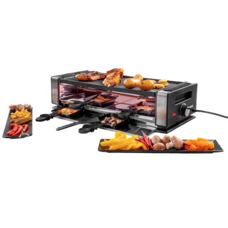 Unold Finesse Basic raclette 8 personne(s) 1200 W Noir, Acier inoxydable