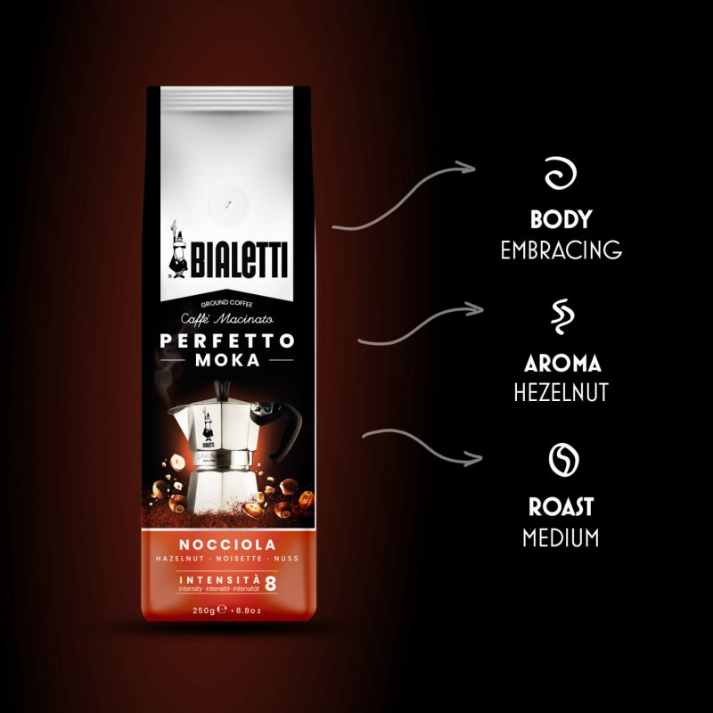 Bialetti Perfetto Moka Hazelnut 250 g