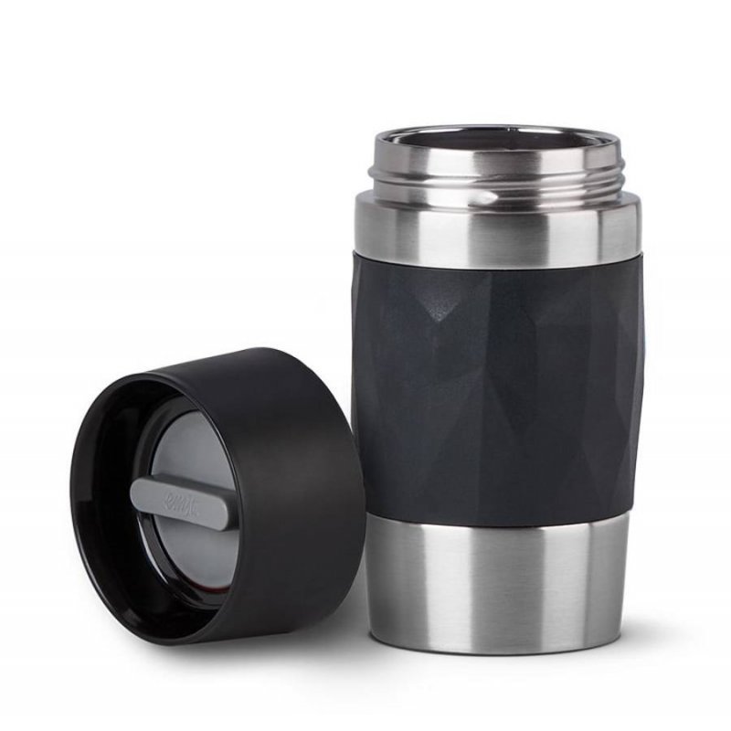 EMSA Travel Mug 0,3 ml Noir Acier inoxydable