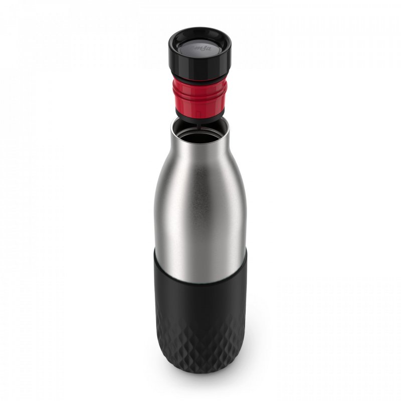 EMSA Bludrop Sleeve N3111100 drinking bottle Daily usage 700 ml Stainless steel Black, Stainless steel