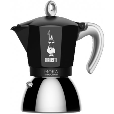 Bialetti Moka Induction Cafetière à moka 0,9 L Noir