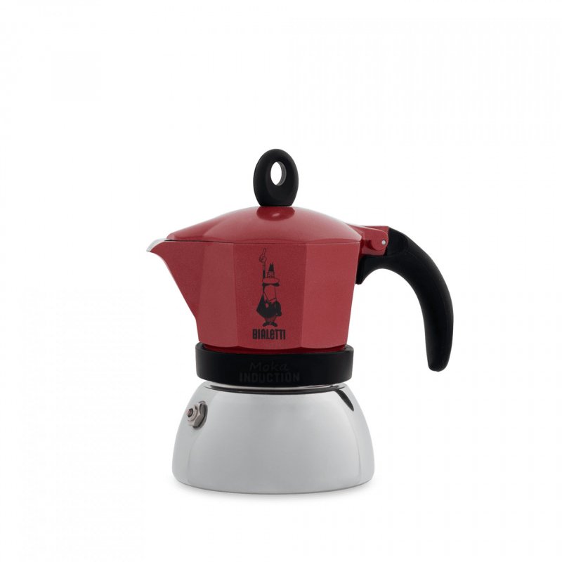 Bial Moka Induction Red 4 Cups      rd | 4 Tassen