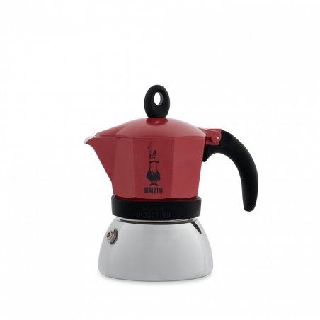 Bial Moka Induction Red 4 Cups      rd | 4 Tassen