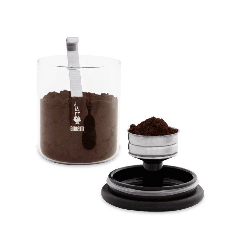 Bialetti DCDESIGN07 jar Round Glass Black, Transparent
