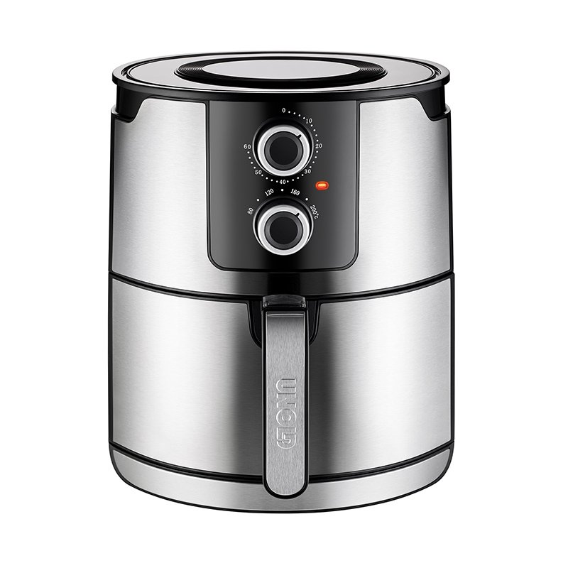 Unold 58655 friteuse Double 5 L 1400 W Friteuse d’air chaud Noir, Acier inoxydable