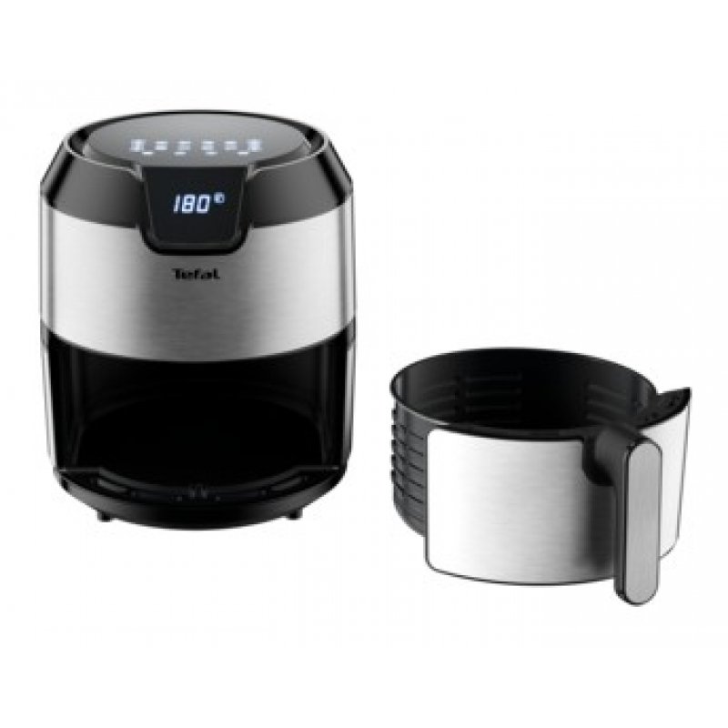 Tefal Easy Fry EY401D friteuse Unique 4,2 L Autonome 1500 W Friteuse d’air chaud Noir, Acier inoxydable