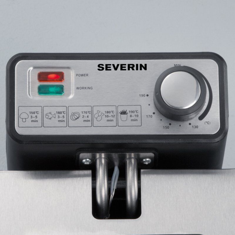 Severin FR 2431 Single 3 L Stand-alone 2000 W Deep fryer Stainless steel