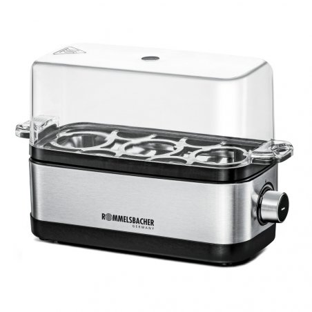 Rommelsbacher ER 300 egg cooker 3 egg(s) 300 W Stainless steel, Transparent