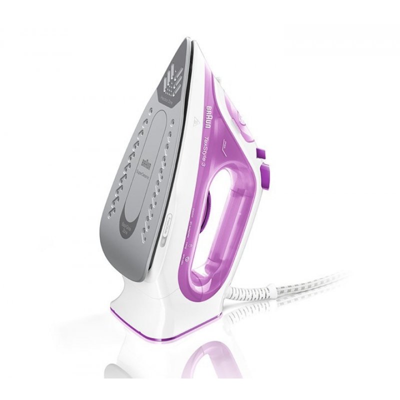 Braun TexStyle 3 SI 3030 Fer à repasser à sec ou à vapeur Semelle céramique Ultraglide 2300 W Rose