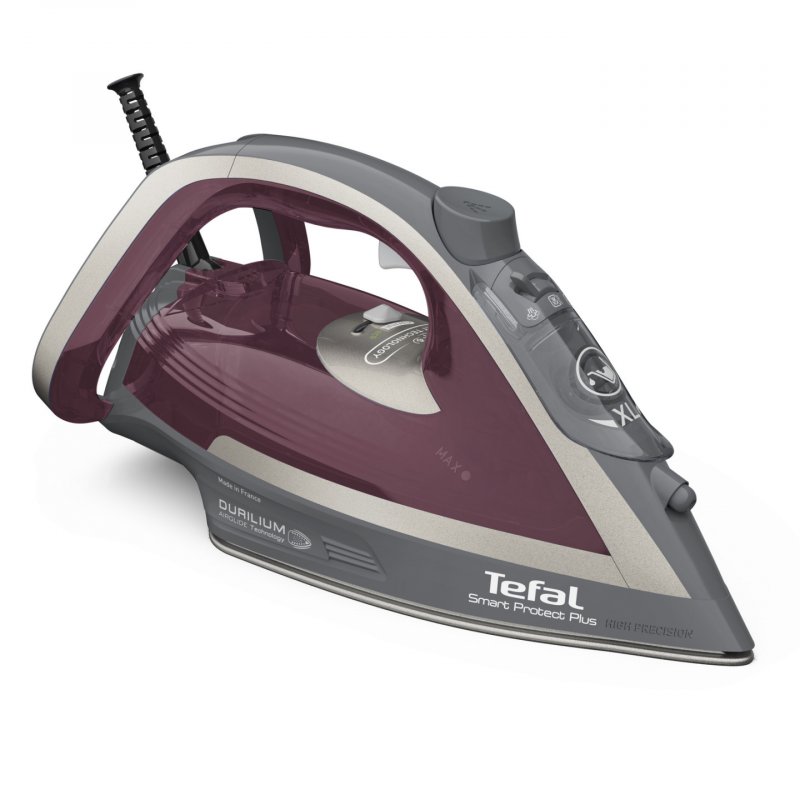 Tefal Smart Protect Plus FV6870 Fer à repasser à sec ou à vapeur Durilium AirGlide soleplate 2800 W Rouge