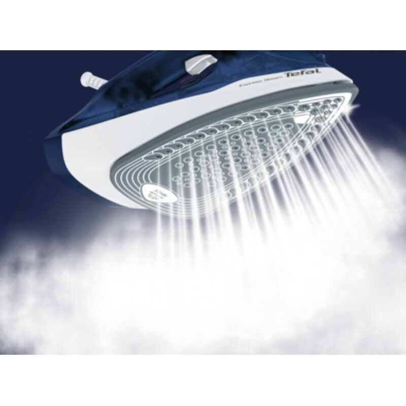 Tefal FV2838E0 iron Dry & Steam iron Cerilium soleplate 2400 W Blue, White
