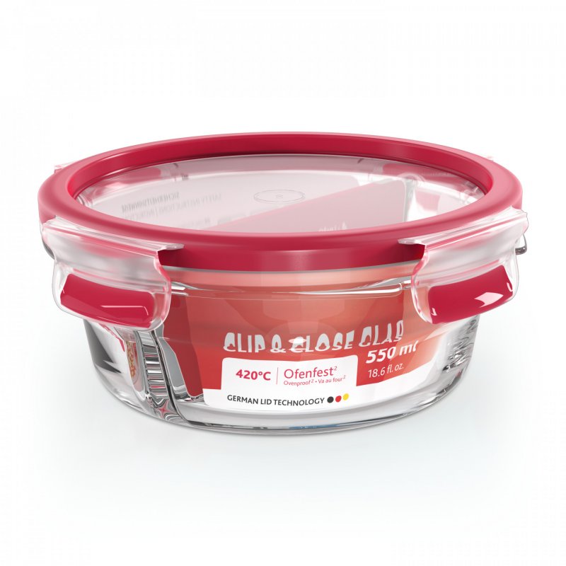 EMSA CLIP & CLOSE N1040200 boîte hermétique alimentaire Rond 0,55 L Transparent 1 pièce(s)