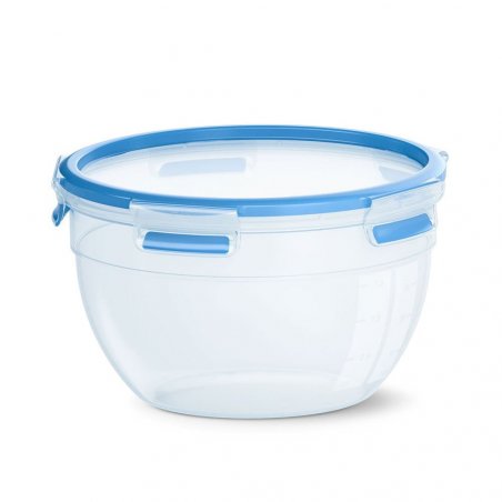 EMSA CLIP & CLOSE N1011400 food storage container Round 2.6 L Blue, Transparent 1 pc(s)