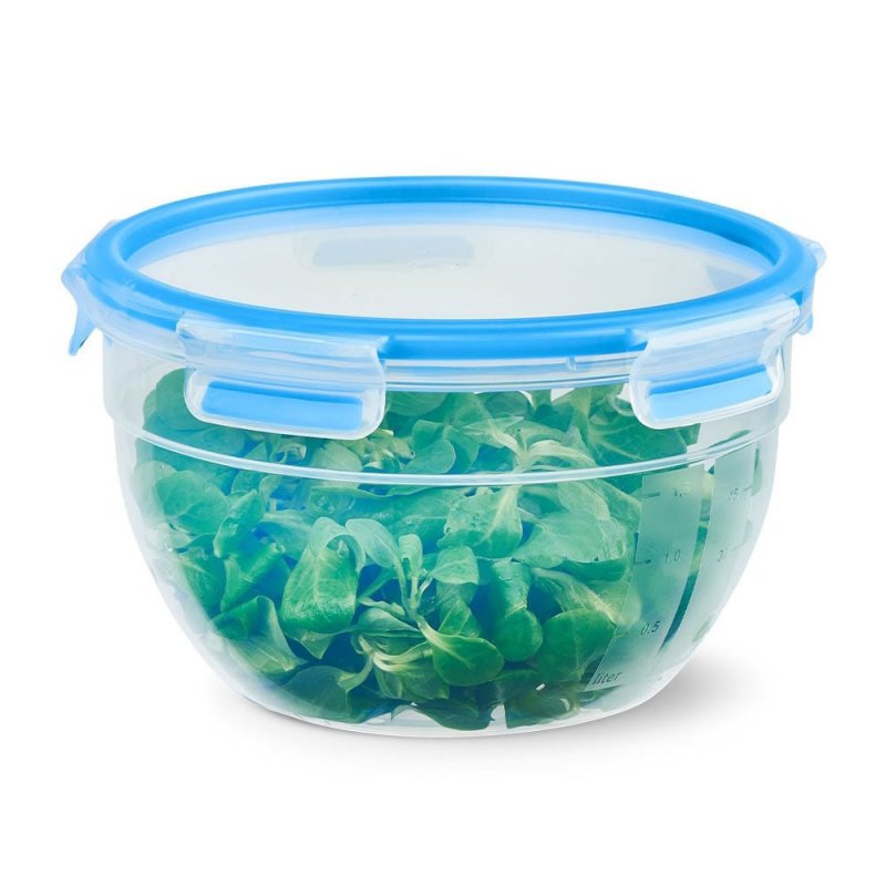 EMSA CLIP & CLOSE N1011400 boîte hermétique alimentaire Rond contenant 2,6 L Bleu, Transparent 1 pièce(s)