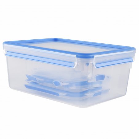 EMSA Clip & Close Rectangular Box 3.7 L Blue, Transparent 5 pc(s)