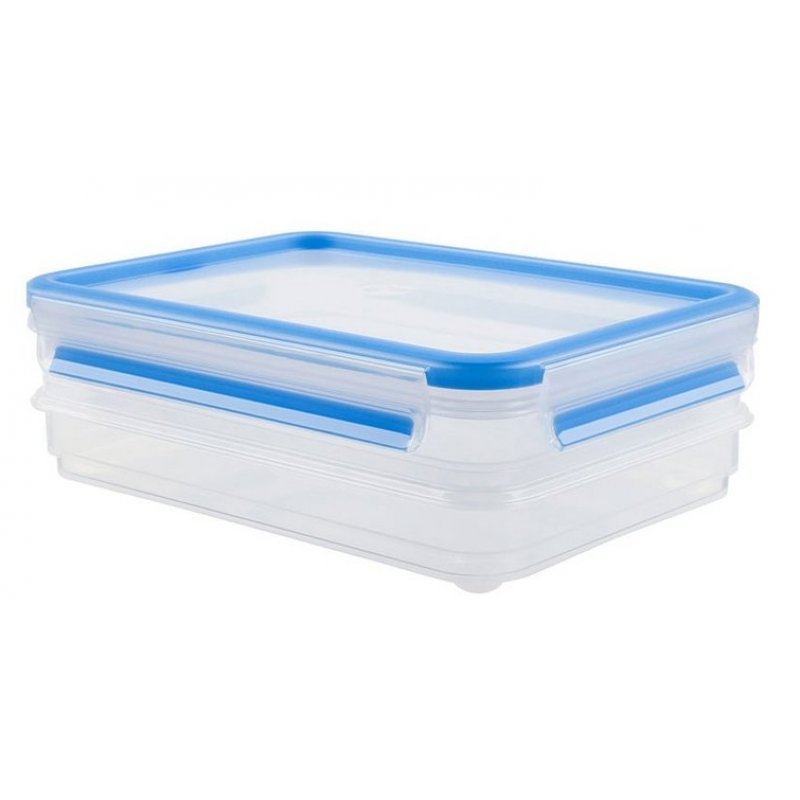 EMSA 508556 food storage container Square 1 L Blue, Transparent 3 pc(s)
