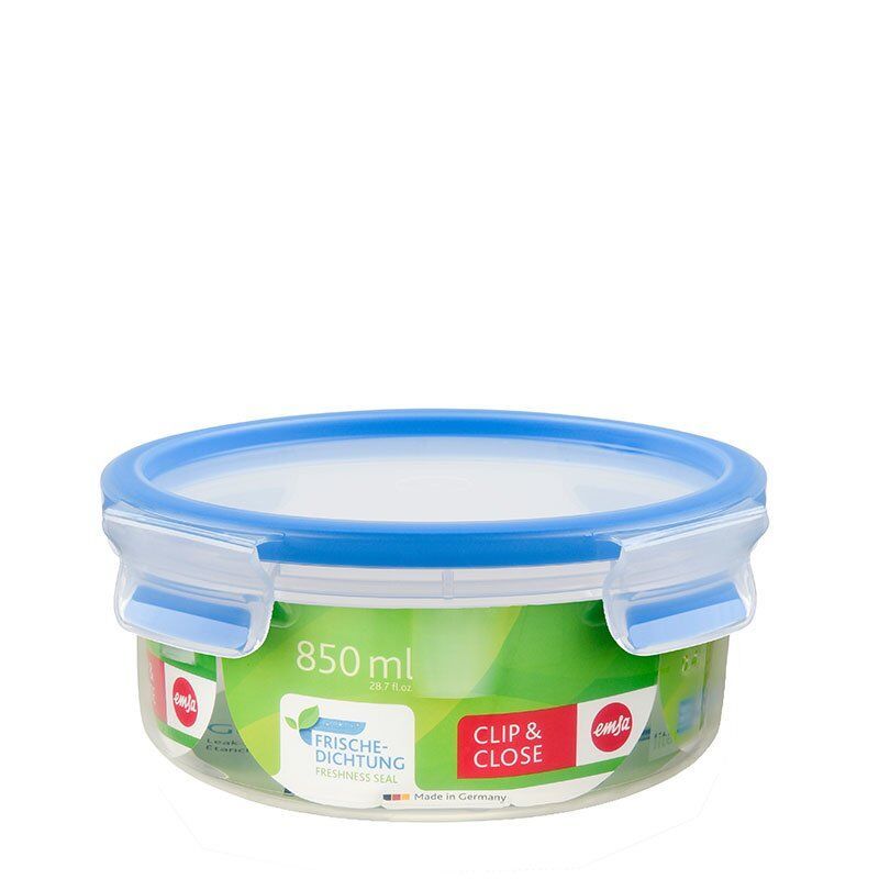 EMSA Clip & Close Rond Bol 0,85 L Bleu, Transparent 1 pièce(s)