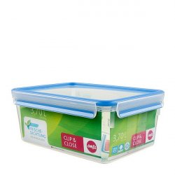 EMSA CLIP & CLOSE Rectangular Box 3.7 L Blue, Transparent 1 pc(s)