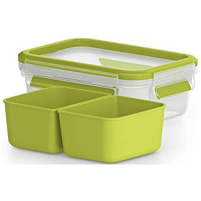 EMSA 518102 lunch box Lunch container 0.55 L Polypropylene (PP), Thermoplastic elastomer (TPE) Green, Transparent 1 pc(s