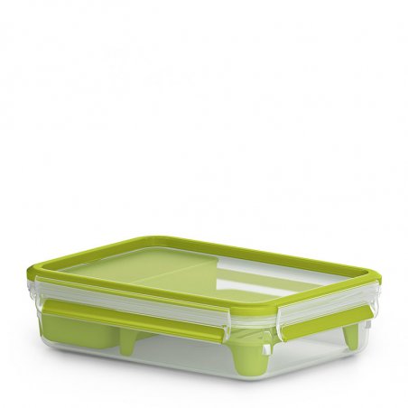 EMSA CLIP & GO Lunch container 1.2 L Polypropylene (PP), Thermoplastic elastomer (TPE) Green, Transparent 1 pc(s)