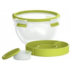 EMSA 518097 lunch box Lunch container 1 L Polypropylene (PP), Thermoplastic elastomer (TPE) Green, Transparent 1 pc(s)